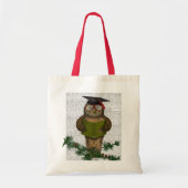 Tote Bag Chouette Lecture Sur Branche (Devant)