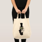 Tote Bag Chouette mignonne avec Monocle (Devant (produit))