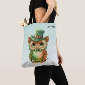 Tote Bag Chouette mignonne dans un chapeau vert (De près)