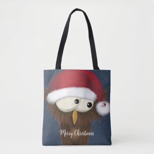 Tote Bag Chouette mignonne et festive (Devant)