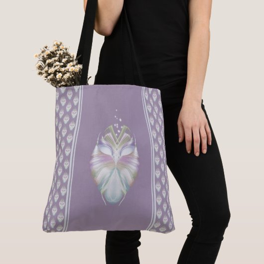 Tote Bag Chouette Oracle Pastel Purple (De près)