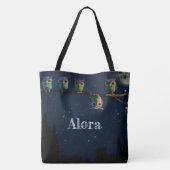 Tote Bag Chouette qui est différent avec un collage de devi (Dos)