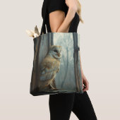 Tote Bag Chouette Rustique Dans L'Art Fenêtre (De près)