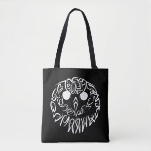 Tote Bag Chouette tribale noire et blanche