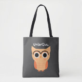 Tote Bag Chouette unibrow UnibrOwl | Chouette à sourcils mi (Devant)