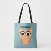 Tote Bag Chouette unibrow UnibrOwl | Chouette mignonne (Devant)