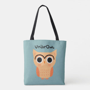 Tote Bag Chouette unibrow UnibrOwl Chouette mignonne