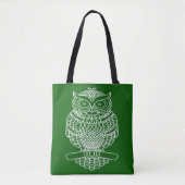 Tote Bag Chouette (vert foncé) - Fourre-tout (Devant)