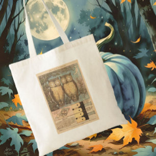Tote Bag Chouette vintage embarcation automnale