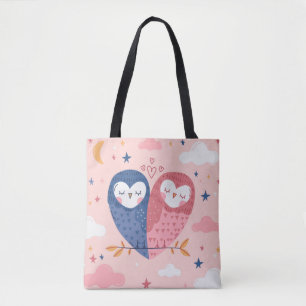 Tote Bag Chouettes mignonnes