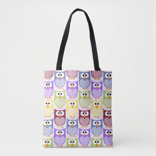 Tote Bag Chouettes mignonnes, Chouette Motif, Chouettes pou (Devant)