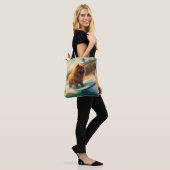 Tote Bag Chow Chow Beach Plage Surf Peinture (Sur le modèle)