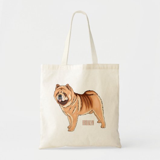 Tote Bag Chow Chow dog cartoon (Devant)