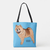 Tote Bag Chow Chow dog cartoon (Dos)