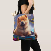 Tote Bag Chow Chow sur une pagaie : une aventure Pittoresqu (De près)