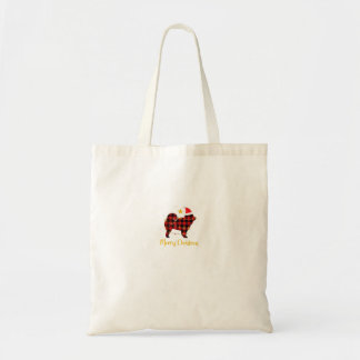 Tote Bag Chow de Noël Chow rouge Plaid Chien LoverPajama