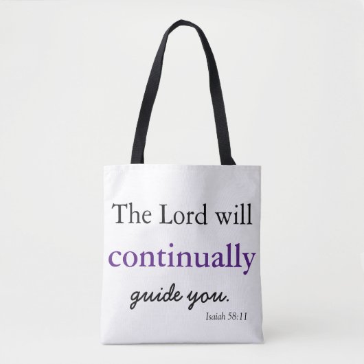 Tote Bag Chrétien Classique Le Seigneur Vous Guidera (Devant)