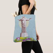 Tote Bag Christ le Rédempteur affiche de voyage Favela (De près)