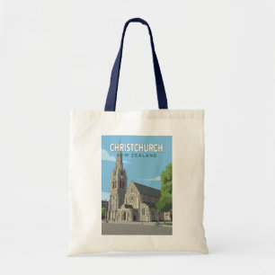 Tote Bag Christchurch Nouvelle-Zélande Illustration Art de