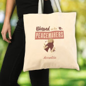 Tote Bag Christian Béni Sont Les Peacemakers Citation Boho