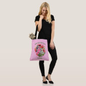 Tote Bag Christian BLOOM OÙ VOUS ÊTES PLANTÉ Rose Floral (Sur le modèle)