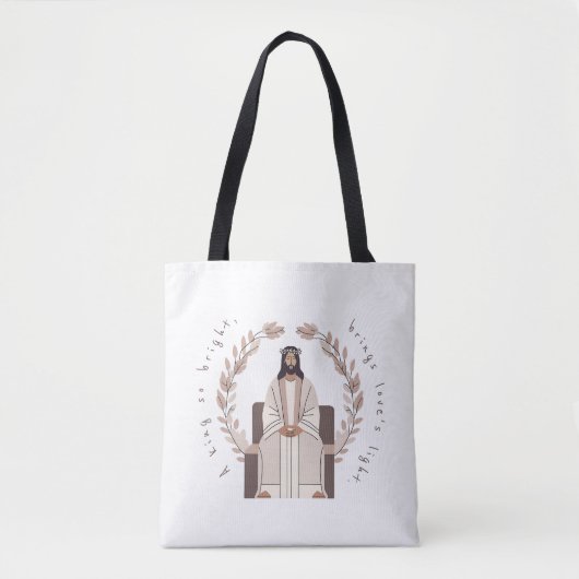 Tote Bag Christmas | A King So Bright | Jesus | Neutrals  (Devant)