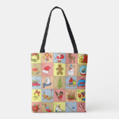 Tote Bag Christmas Advent : Collection d'éléments Doodle (Dos)