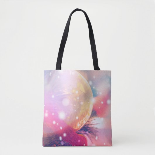 Tote Bag Christmas background with bokeh lightabstract, bac (Devant)