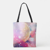 Tote Bag Christmas background with bokeh lightabstract, bac (Dos)