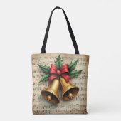Tote Bag Christmas Bells on Sheet Music, (Dos)
