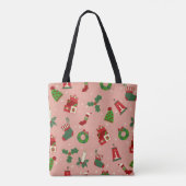 Tote Bag Christmas Drawing I Custom Name  (Dos)