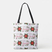 Tote Bag Christmas floral wreath winter pattern floret holi (Dos)