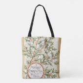 Tote Bag Christmas Holly Jolie Antique Salutation (Dos)