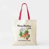 Tote Bag Christmas in July Funny Summer Chili Custom Family (Dos)