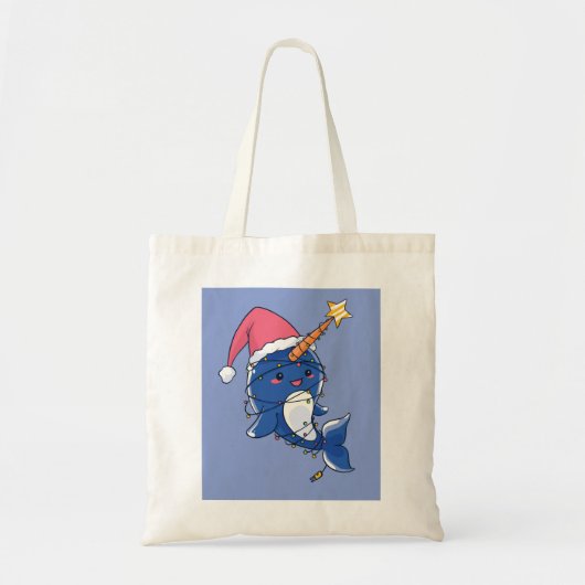 Tote Bag Christmas Narwhale (Devant)
