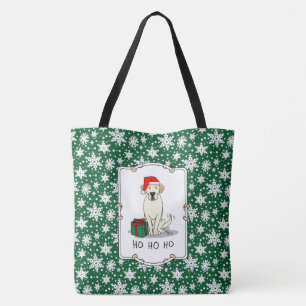 Tote Bag Christmas Père Noël Yellow Labrador Retriever Cute