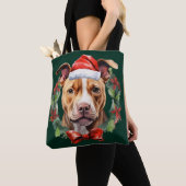 Tote Bag Christmas Pitbull (De près)