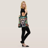Tote Bag Christmas Pitbull (Sur le modèle)