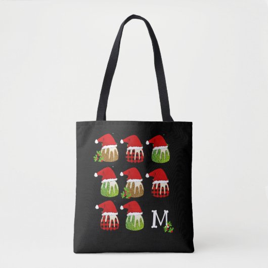 Tote Bag Christmas Pudding Santa Hats (Devant)
