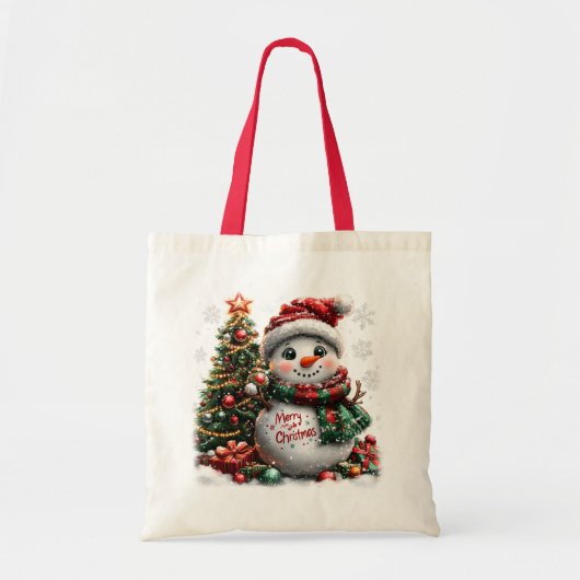 Tote Bag Christmas Snowman (Devant)