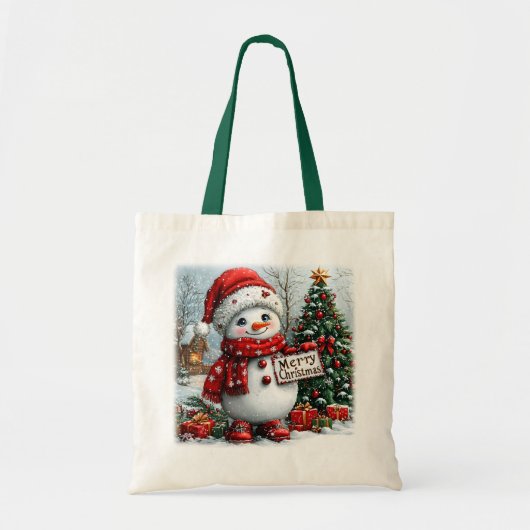Tote Bag Christmas Snowman (Devant)