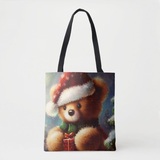 Tote Bag Christmas Teddy Bear 2 (Devant)