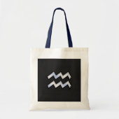 Tote Bag Chrome like Aquarius Zodiac Sign on snake (Devant)