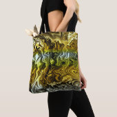 Tote Bag Chrome Liquide Metallic Or Cool argent (De près)