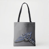 Tote Bag Chrome Professionnel Médicale Caduceus (Devant)