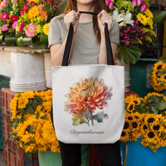 Tote Bag Chrysanthème de la récolte d'or, sur mesure