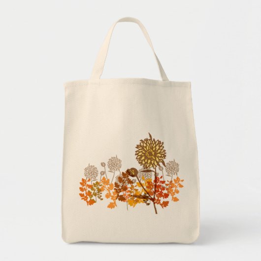 Tote Bag Chrysanthème graphique (Devant)