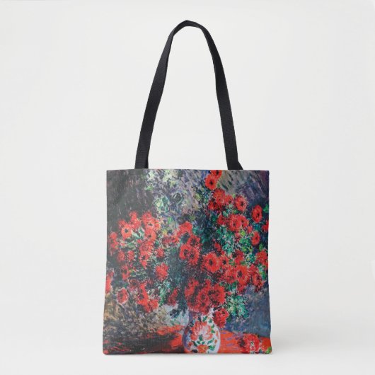 Tote Bag Chrysanthème rouge, Monet (Devant)