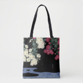 Tote Bag Chrysanthèmes, Eau courante, Floral japonais (Devant)