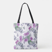 Tote Bag Chrysanthèmes Lilac (Dos)